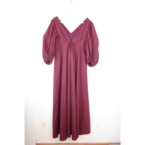 staud burgundy dress Cadence halterneck satin slip dress in burgundy - Staud